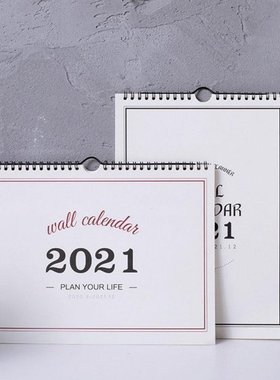 Wall Calendar Plan 2021 Simple Weekly Monthly Planner Agenda