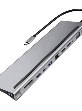 12 in 1 Fast USB Type C Hub For Dual 4K Docking station dua