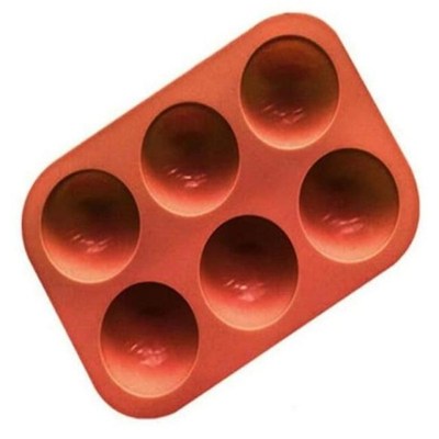 6 Cavity Half Sphere Circle Silicone Molds Chocolate Cupcake