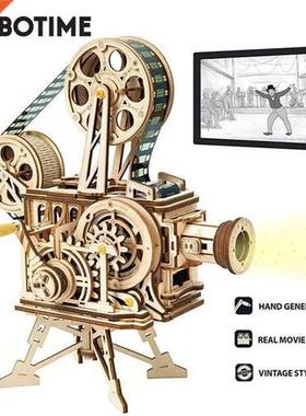 Robotime ROKR Hand Crank Projector Classic Film Vitascope 3