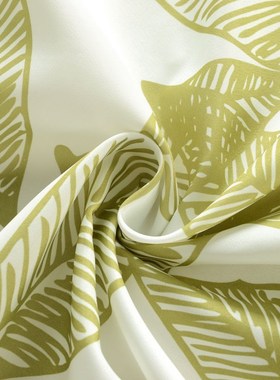 Shower Curtains Bathroom Waterproof Leaf-Print Polyester-Fab