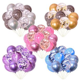 Agate Marble Foil 15Pack Wedding Balloons For Hen Confetti