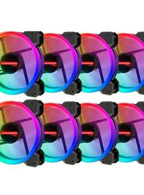 Computer PC Case Fan RGB Adjust LED Fan Quiet Remote Compute