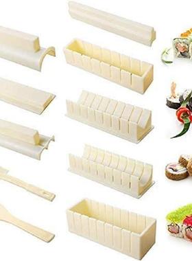 10PCS DIY Sushi Maker Sushi Making Kit Roller Rice Mold
