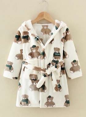 Kids Boy Girl Robe 2022 spring autumn winter Bathrobe Cartoo