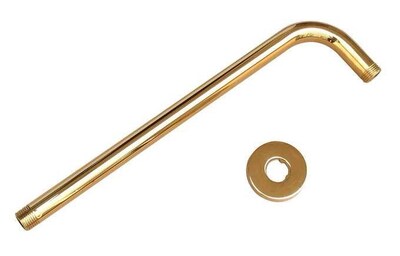 Gold Color Brass Shower Head Extension Pipe - 12