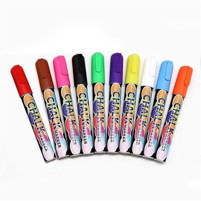 10 Colors Liquid Chalk Marker Chalkboard Highlighter 6mm Re