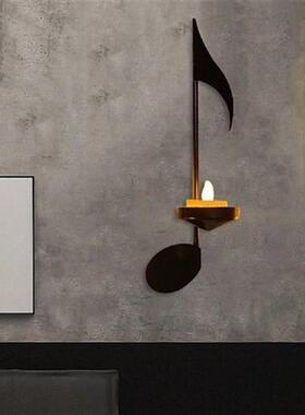 Metal Music Note Decorative Candlestick Atmosphere Props