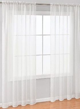 1 Sheet Window Gauze Translucent Removable White Elegant
