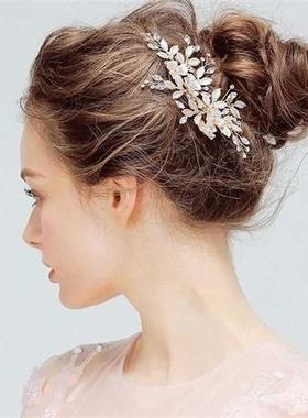 rendy Gold Flower Hairpin Bridal Hair Accessories Wedding He