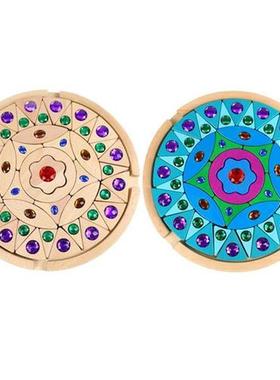 3D Wooden Datura Diamond Rainbow Jigsaw Puzzle Color