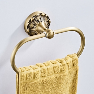 Retro Oval Towel Holder Wall Mounted Brass Hand Towel Ring