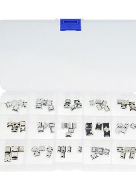 75PCS/BOX 15 Models Each 5PCS  Micro Female USB Connector Us