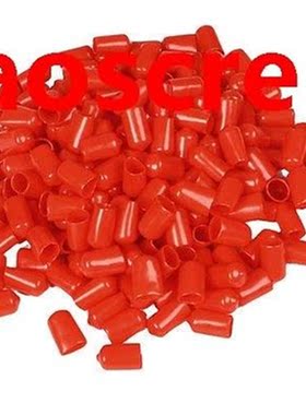 100 Pcs 12mm Inner Dia Round Tip Red PVC Insulated End Caps