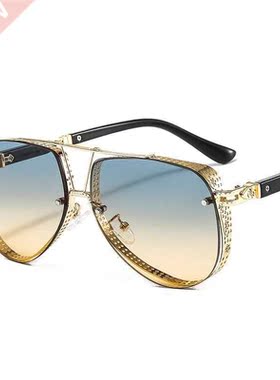 2022 New Hollow Pattern Oval Sunglasses Men Women Luxury ren