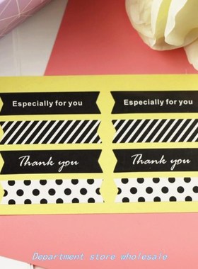 80PCS BlaCk StriPE Dot hank You ESPECiallY for You CakE PaC