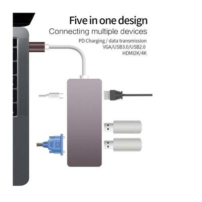 USB-C Thunderbolt 3 Hub usb3.1 Type C to HDMI 4K VGA 1080P S