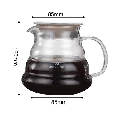 Carafe Drip Coffee Pot 360ml 600ml 800ml V60 Pour Over Glass