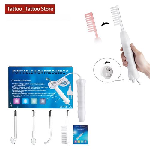 4In 1 High Frequency Electrotherapy Electrode Light Glass Tu