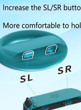 for Switch OLED 2Pcs Left&Right Racing Steering Wheel Co