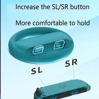 for Switch OLED 2Pcs Left&Right Racing Steering Wheel Co