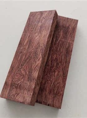 2 pcs Bubinga Kevazingo Wood Material Handmade DIY Knife