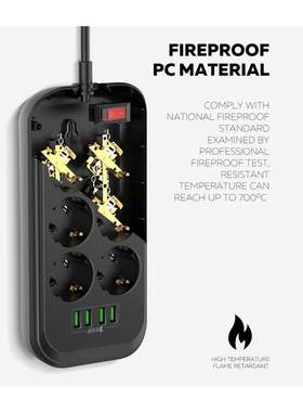 Universal Electrical Socket EU Plug Smart Extension Power St