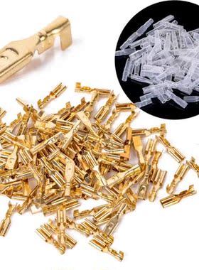 100Set Female Spade Connectors 2.8mm Brass Crimp Terminal 22