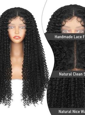 Deep Curly Lace Wigs For Black Women 13X4X1 T Part Synthetic