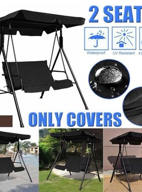 2 Seat Garden Swing Chair Canopy Cover Shade Sail Waterproof