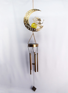 Moon Fairy Wind Chimes Solar Fairy Lights Hangings Outdoor