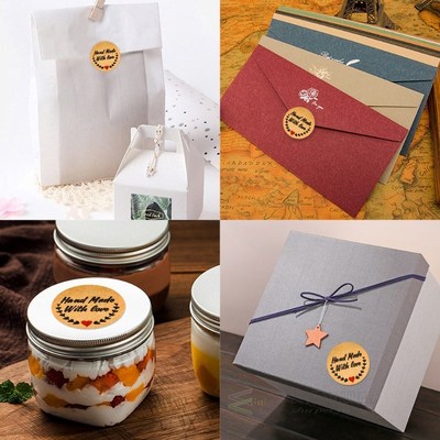 500Pc Thank You Labels Handmade with Love Sticker DIY Craft