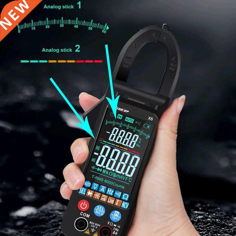 TOOLTOP X5 Multifunction Clamp Meter ℃/℉ Switch NCV Measur