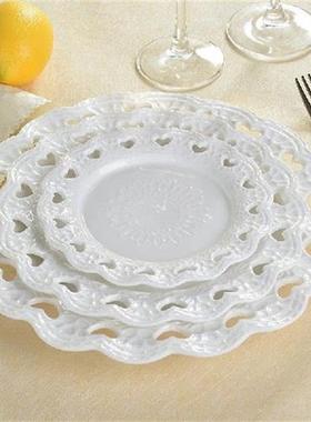 6 Inch / 8   10  Cake Plate Hollow Birthday Gift Ceramic