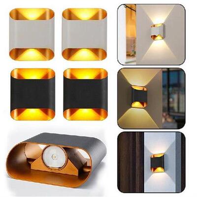 Led Wall Lamp Outdoor Waterproof Up And Down Luminous Lighti