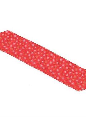 Christmas Snowflakes Red Background Modern Table Runner