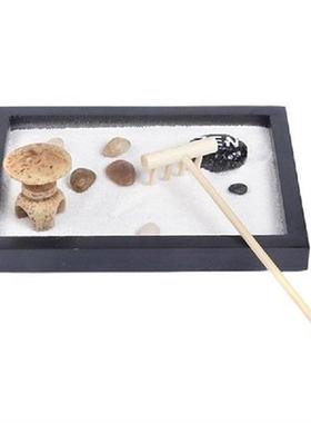 Japanese Zen Garden for Desk 6x4 Inches Large Tray White
