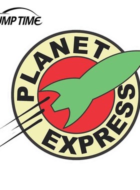 Jump Time 13cm x 13cm  Futurama Planet Express Logo Vinyl er