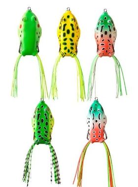 5 Pcs Fishing Frog Lure Soft Tube Bait Plastic Fishing Lure
