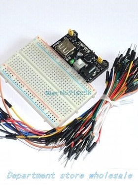 400 Tie-point Solderless PCB Breadboard   65pcs Jumper Wire