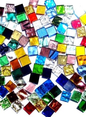 100g Tiles Mosaic Stained Glass Pieces Colored  Art Craft Bu