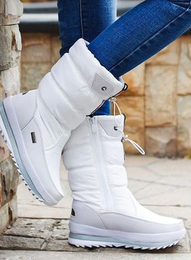 Women snow boots shoes warm woman winter boots thick plush w