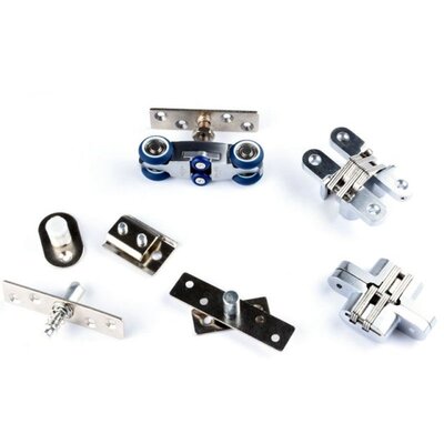 1 Set Bifold Door Hardware Wooden Sliding Door Pulley Furnit