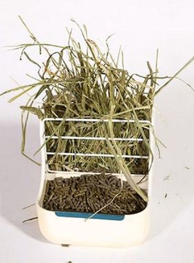 Feeder Pet Rabbit Hamster Grass Hay Frame Rack Basket Mesh