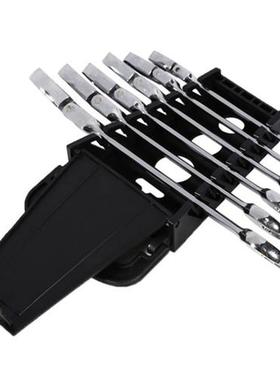 6Pcs Fixed Head Ratcheting Combination Spanner Wrench Sets H