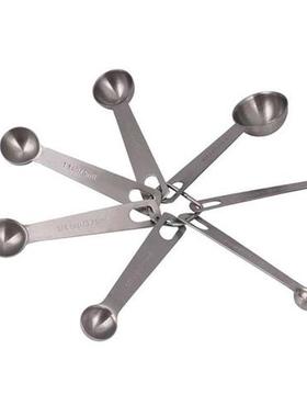Stainless Steel Measuring Spoons Set of 7 Stackable Measure