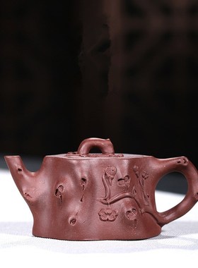 65mL Creative Small Plum blossom tree stump pot Purple Clay