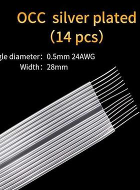 Audiophile Silver Plated RCA Cable 14 Core OCC Signal HiFi A