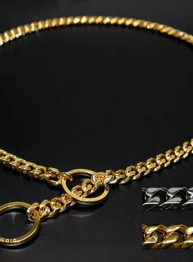 Strong Silver Gold Stainless Steel Slip Dog Collar Metal Do