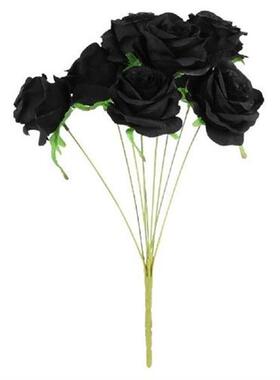 Artificial Rose Silk Flower Blossom Bride Bouquet 7 Heads